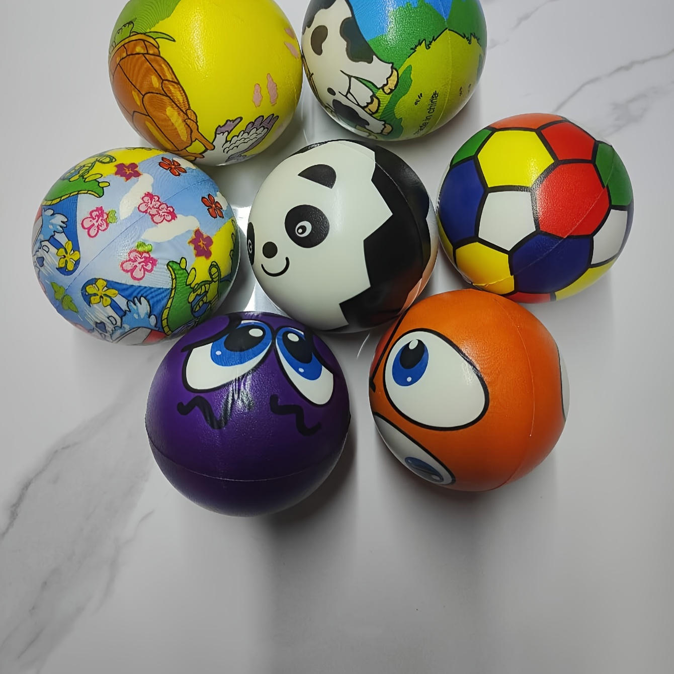 Balle Anti Stress,Ballon en Mousse pour Enfant et Adulte Jouet
