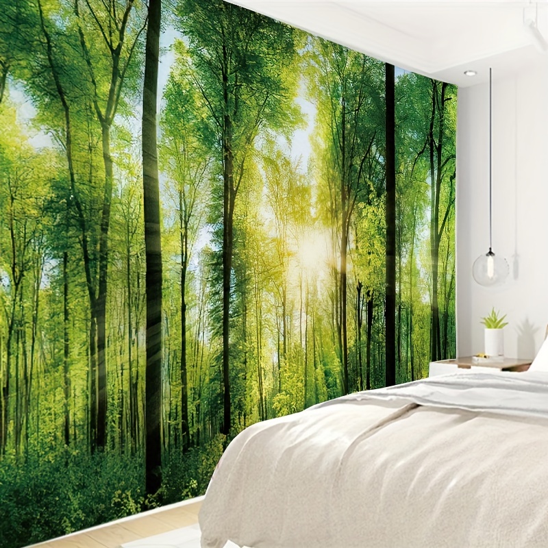 1 arazzo con stampa foresta, arazzo da parete, decorazione da parete,  decorazioni per la casa per soggiorno e camera da letto - Temu Switzerland