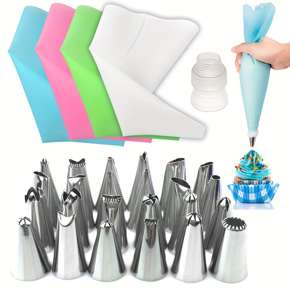Piping Bags And Tips Set Cake Decorating Supplies For - Temu