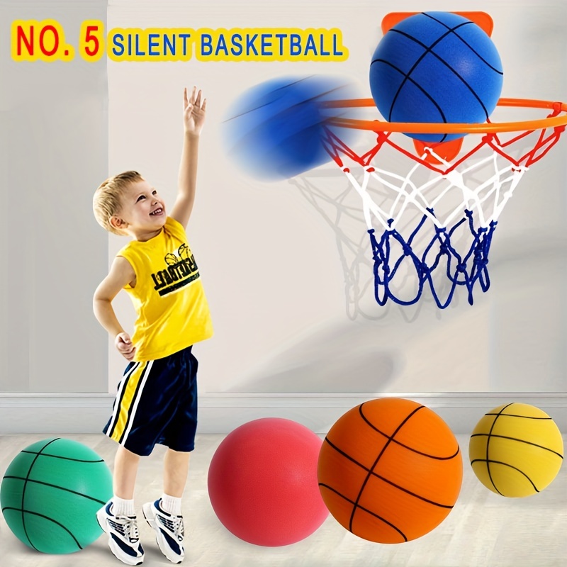 Fridja Ballon silencieux d'intérieur pour enfants Ballon de basket-ball  silencieux Ballon de sport Jouets pour bébés Cadre de balle en éponge  Cadeau de Noël pour enfants 