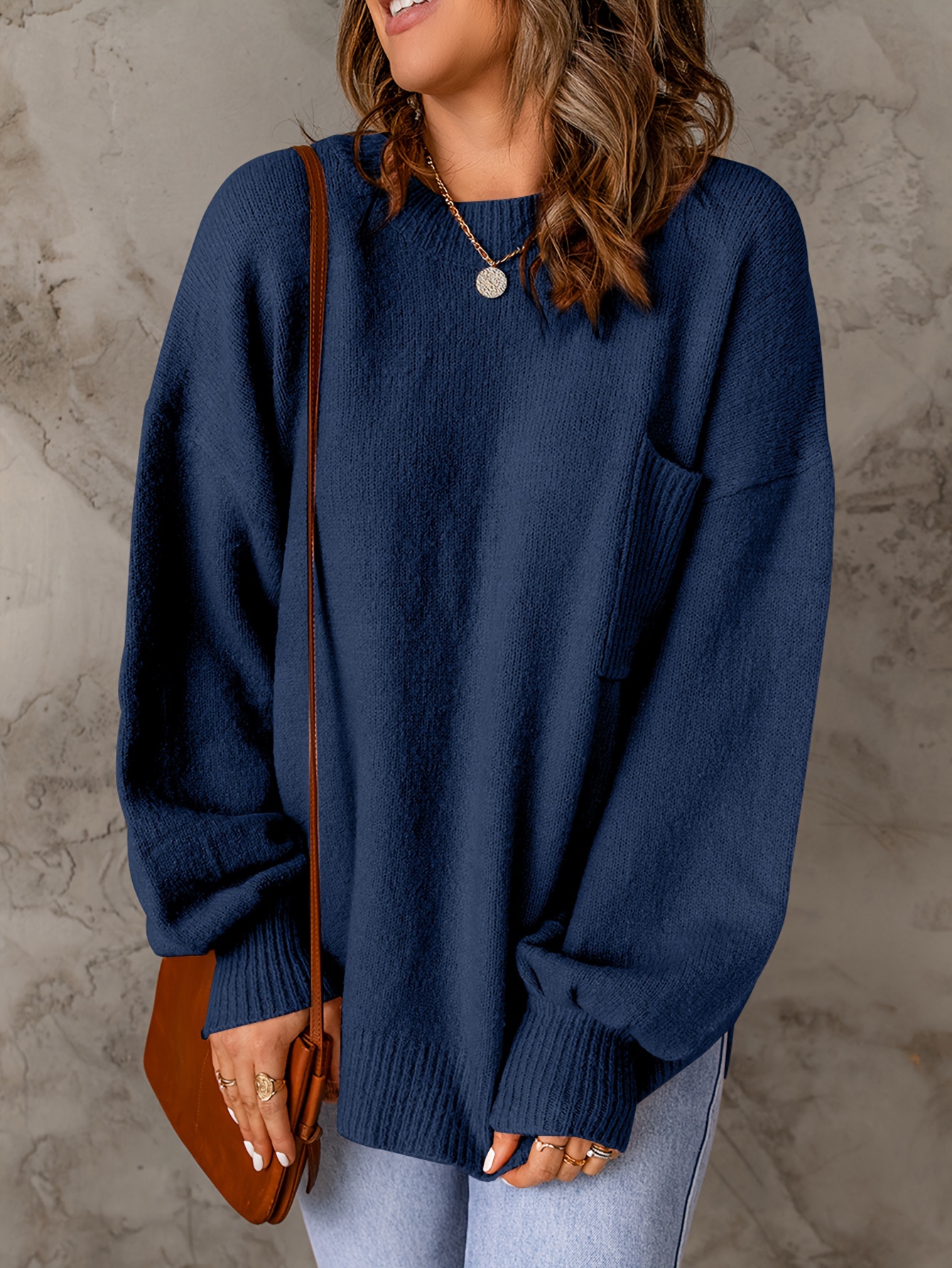 Navy blue 2025 oversized sweater