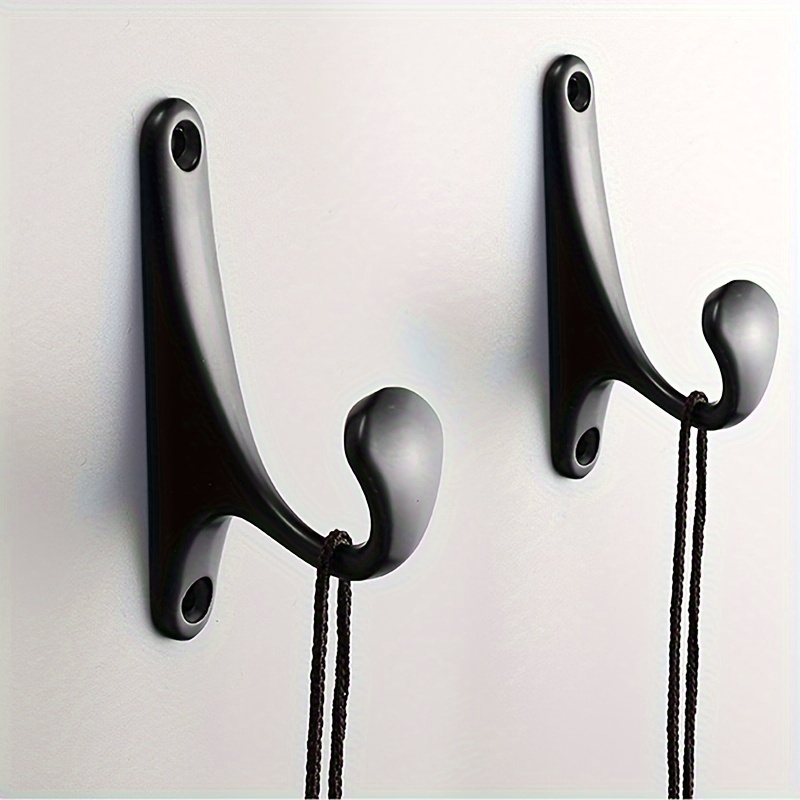 Coat Hooks Hardware Towel Hooks Hanging Coats Double No Rust - Temu