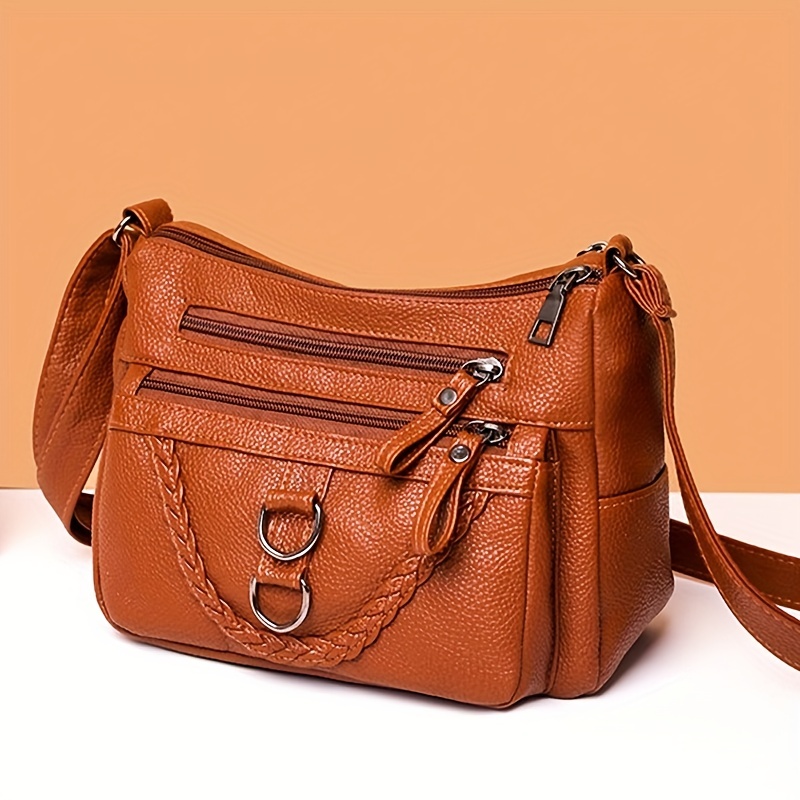 Zipper Cube Crossbody Bag, Nylon Lightweight Textured Purse, Classic  Versatile Fashion Shoulder Bag - Temu