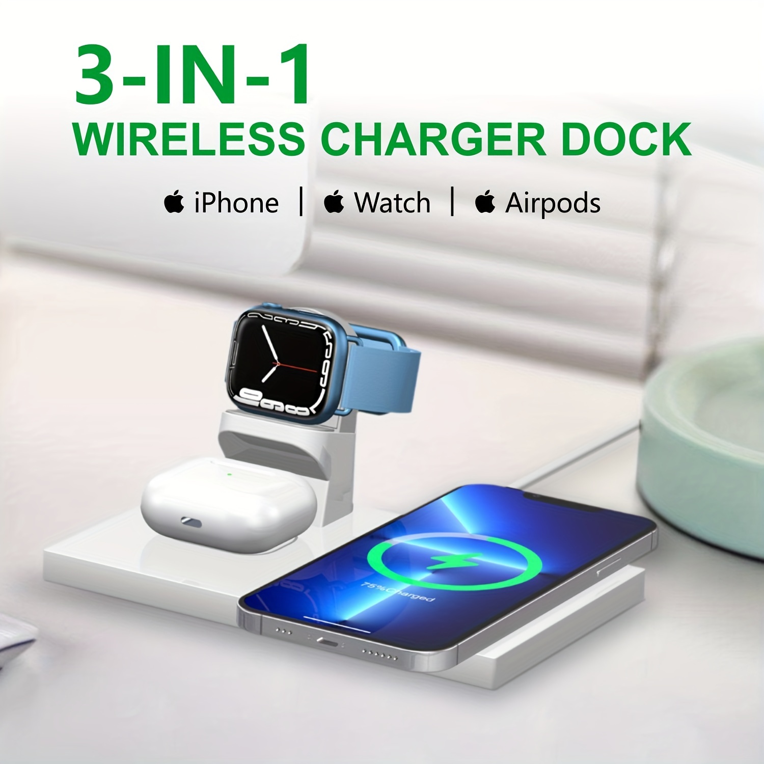For Iwatch Usb C Charger 3 in 1 Phone Watch Charger Fast - Temu