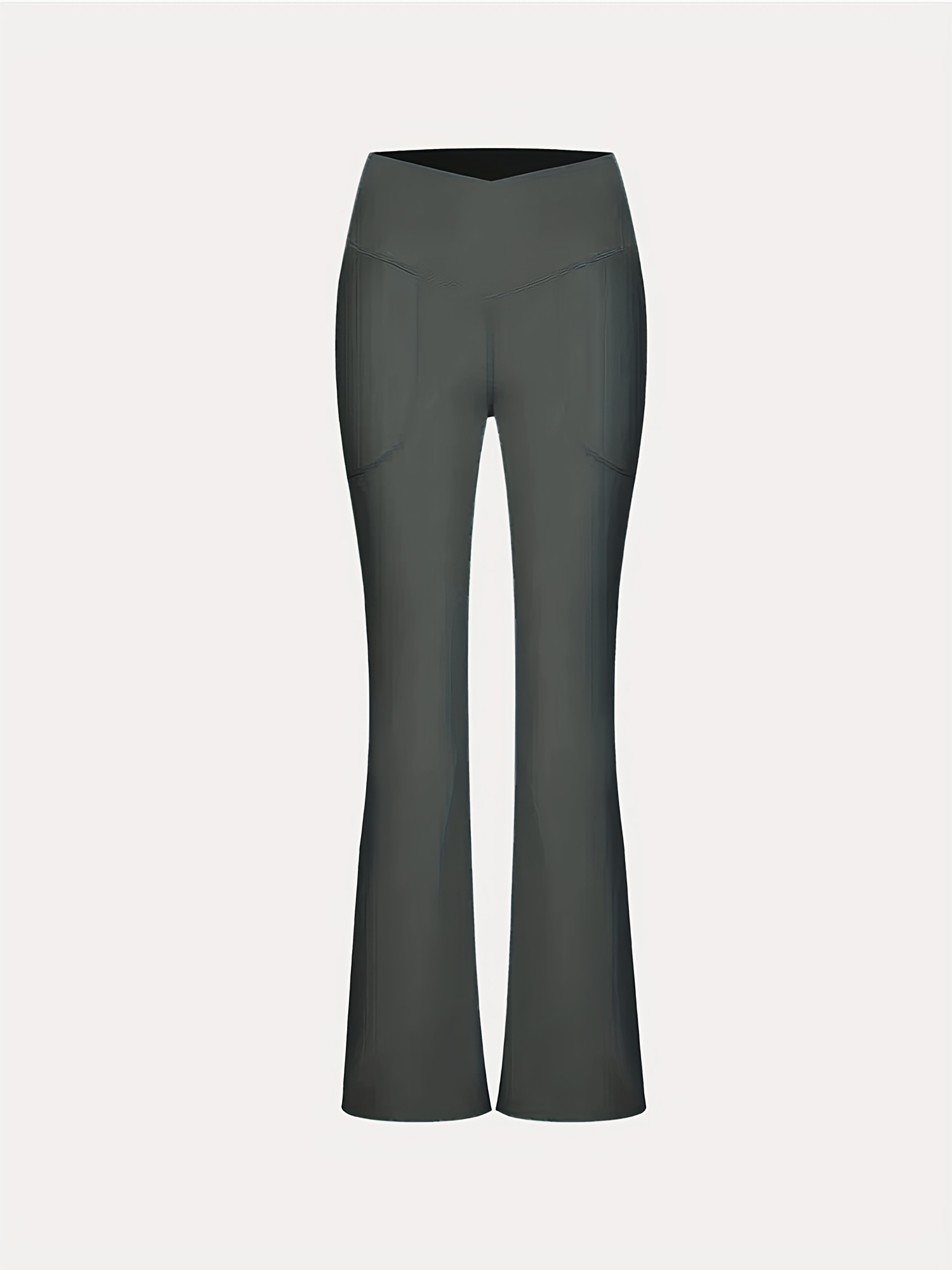 High Waisted Straight Cropped Cinched Hem Pant #pocket#flyFour
