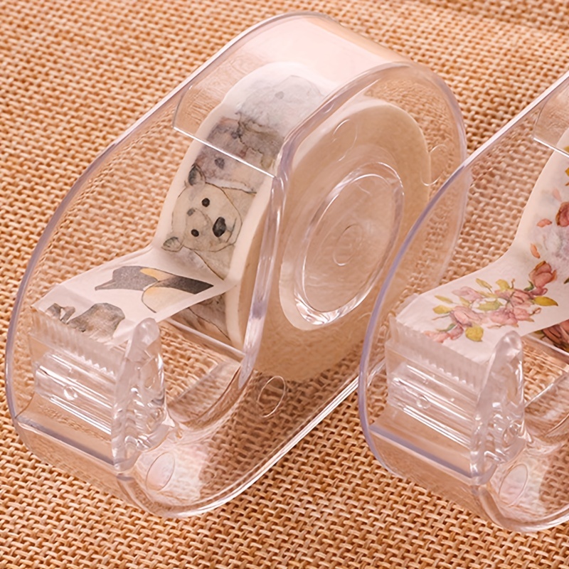 Stationery Mini Washi Tape Dispenser Kawaii Portable Plastic Office Tape  Cutter School Supplies 