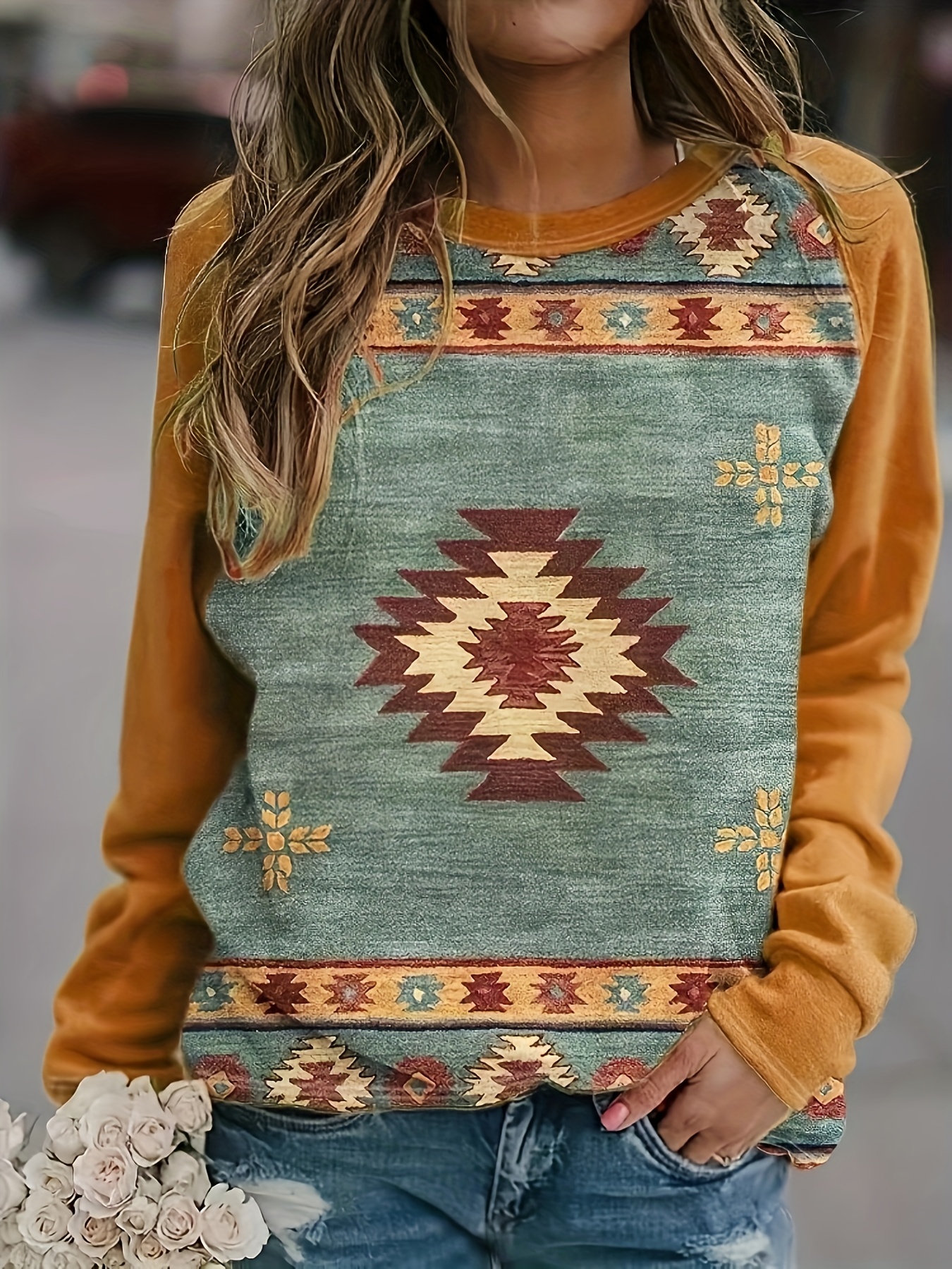 Women Aztec Sweater - Temu Canada