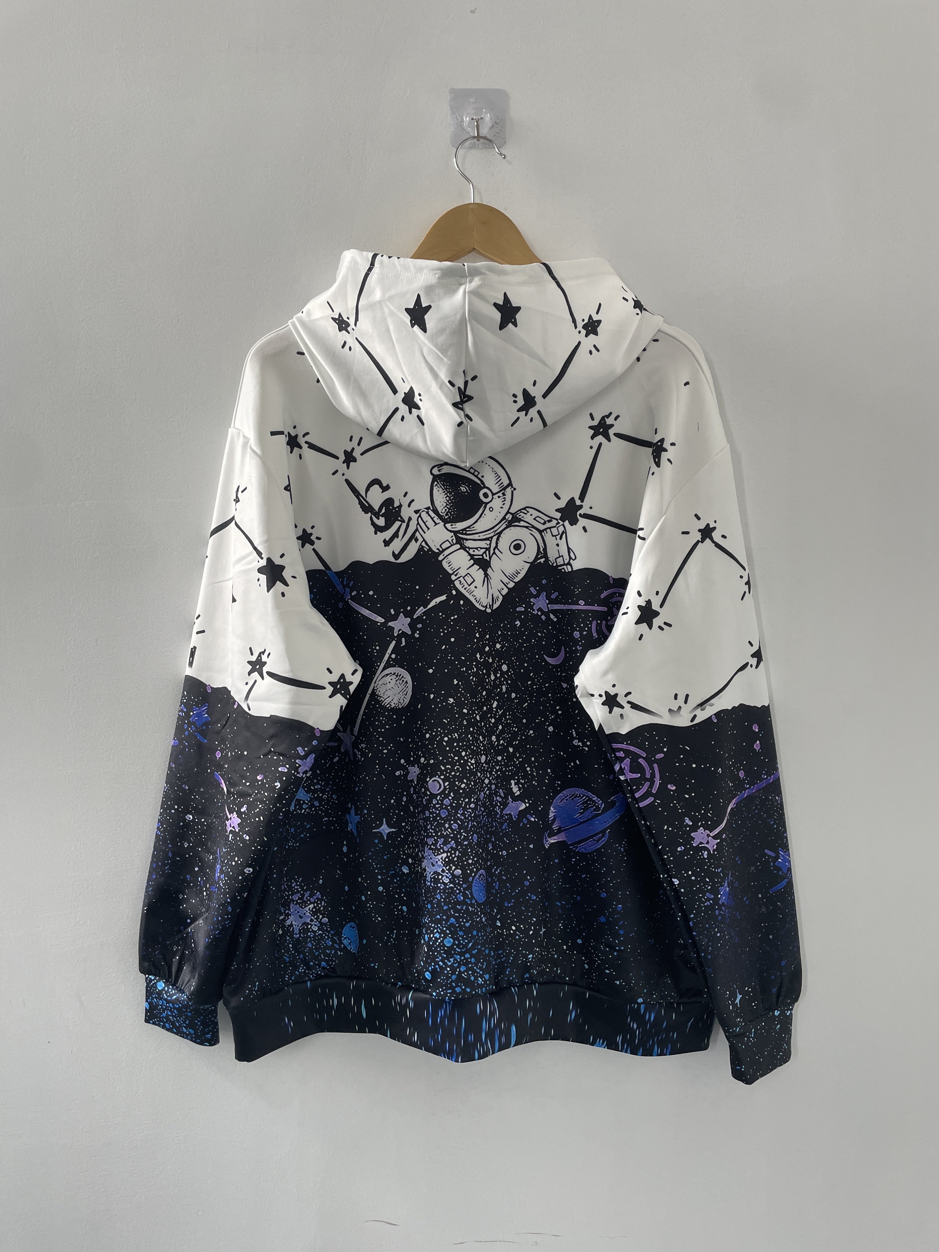 Sweat Vintage Femme - Imprimé Lune Et Soleil - Noir - Taille M - Hiver