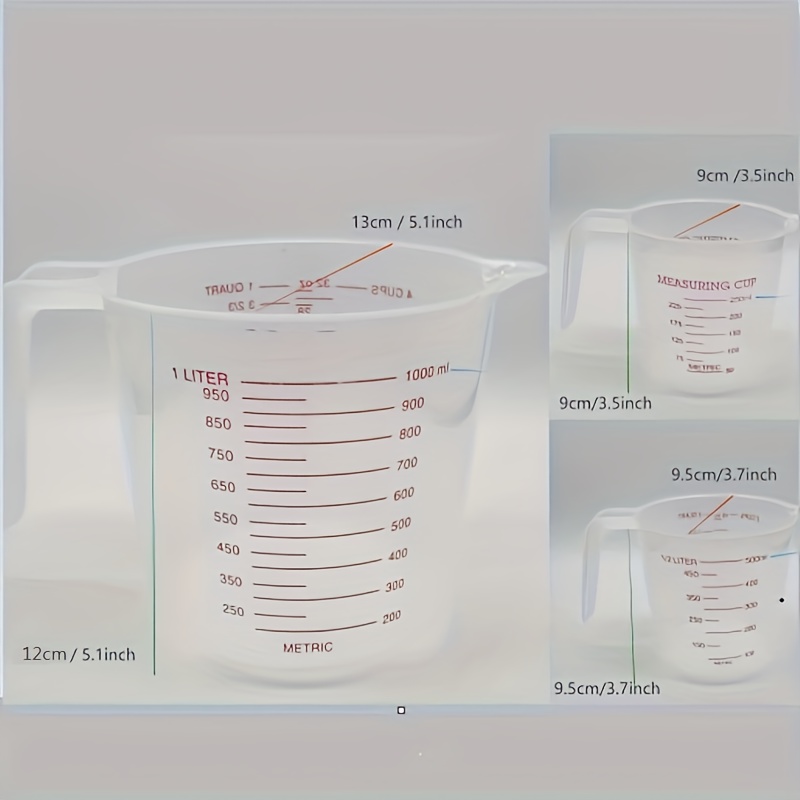 300 Ml 12 Oz Clear Plastic Measuring Cup Jug Set Pour Spout Stackable  Measuring Cup For Baking - Buy Cake Measuring Cup,Jug Plastic,Measurement  Cup