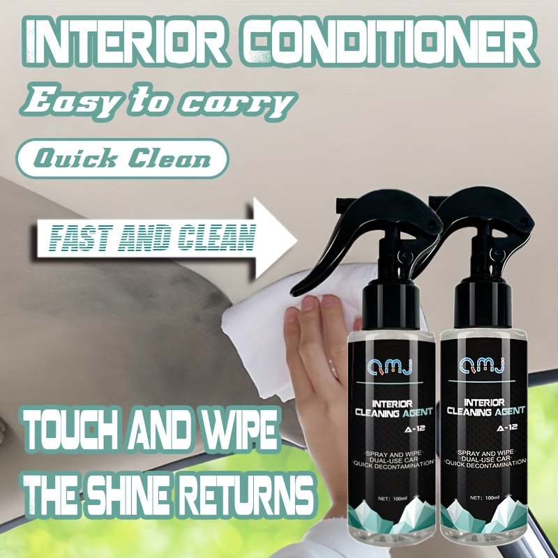 Car Carpet Cleaner, Multifunctional Foam Cleaner, Car Interior Cleaning,  Ceiling Seat Wash-free, Strong Decontamination
