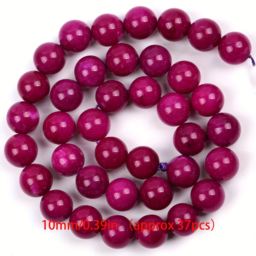 Natural Stone Burma Jade Beads Round Loose Spacer Beads For - Temu