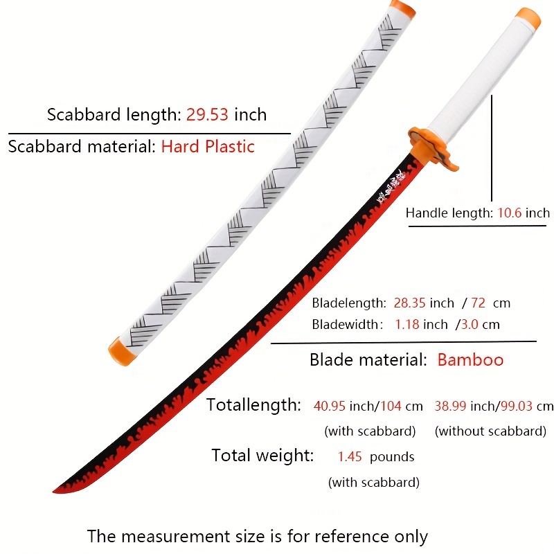 Delicado Y Encantador Modelo De Espada De Anime Katana, Juguete De Arma De  Espada Samurái De Madera Naranja Con Tema De Mariposa Dorada, Accesorio Par