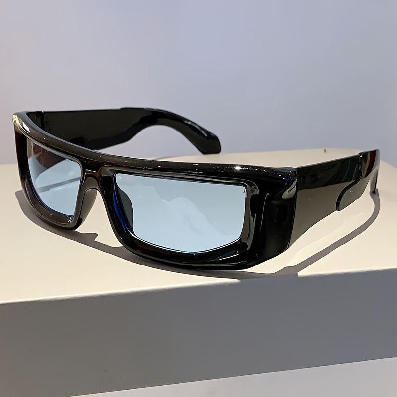 Futuristic Wrap Around Sunglasses For Women Men Cyberpunk Mirrored Decorative Shades Props For Rave Party Beach Travel