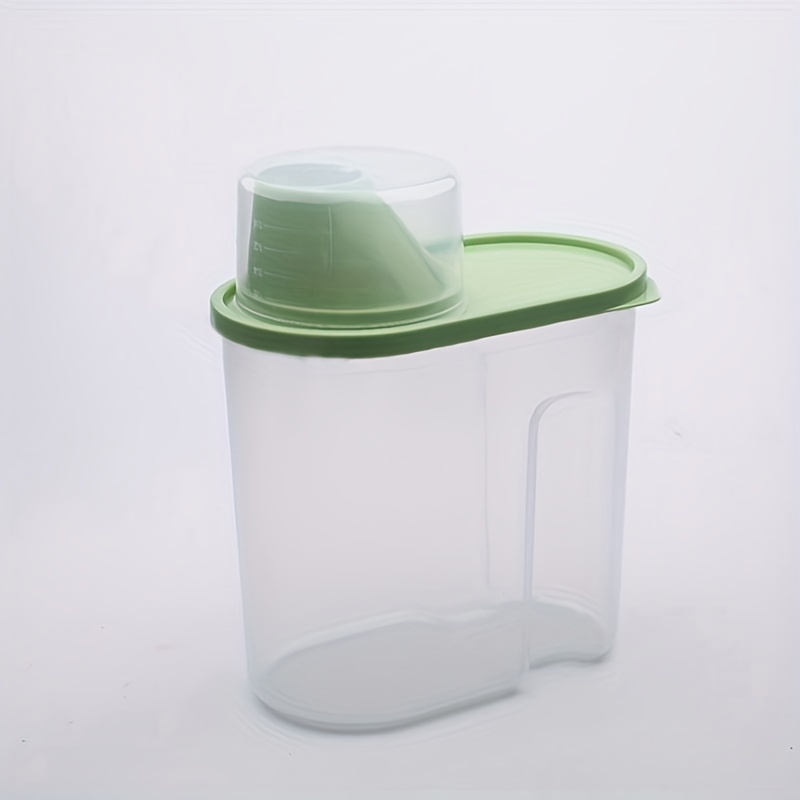 Rice Bucket Portable Transparent Cereal Storage Container - Temu