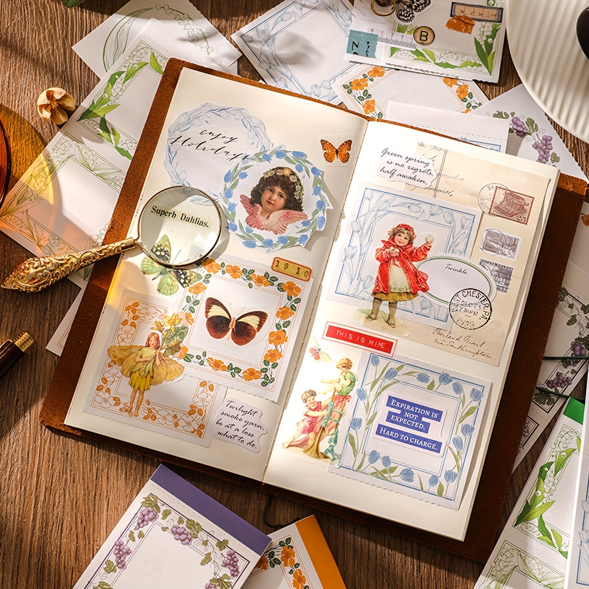 Retro Plant Tearable Journal Decorative Sticky Note Paper