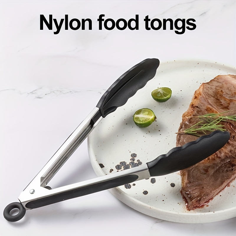 STAINLESS STEEL AND NYLON KITCHEN TONG