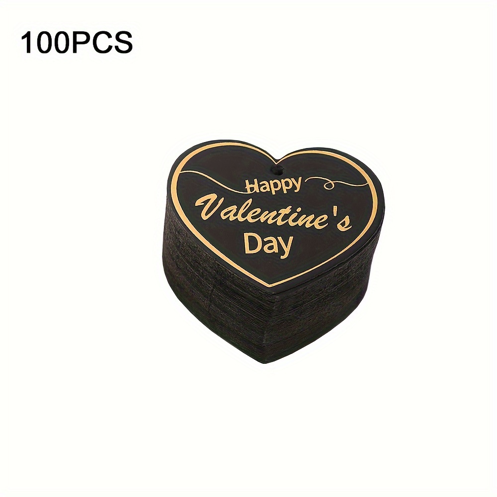 SallyFashion 100PCS Black Gift Tags, Hollow-Out Tags Hollow Heart Paper  Tags with Strings for Gift Wrapping DIY Crafts Birthday Wedding Valentine's