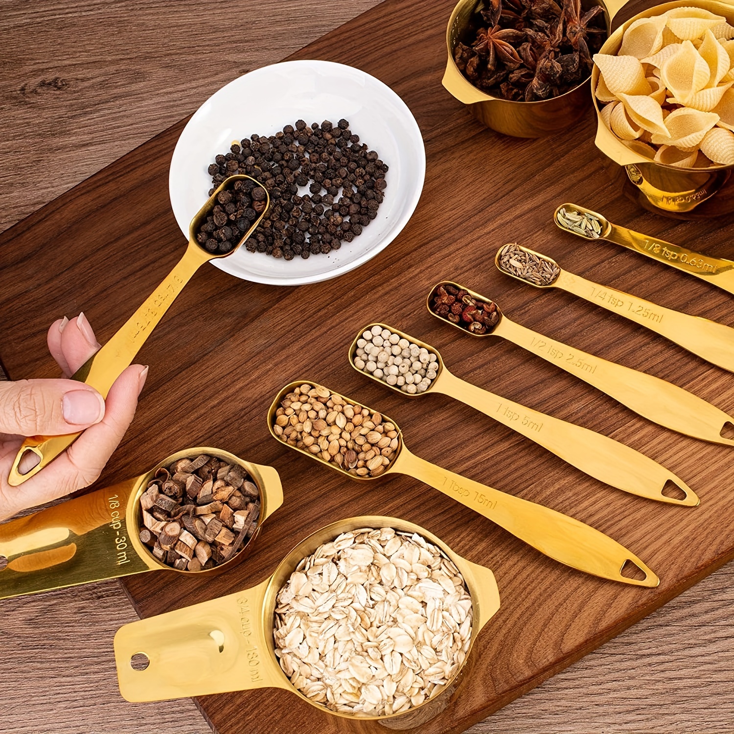 13Pcs Measuring Cups And Magnetic Measuring Spoons Set, Stainless