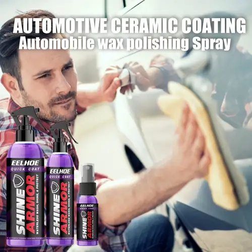 10.14oz Ceramic Coating Fortify Car Wax Polish Spray - Waterless Wash & Wax  Hydrophobic Top Coat Polish & Polymer Paint Sealant Detail Protection