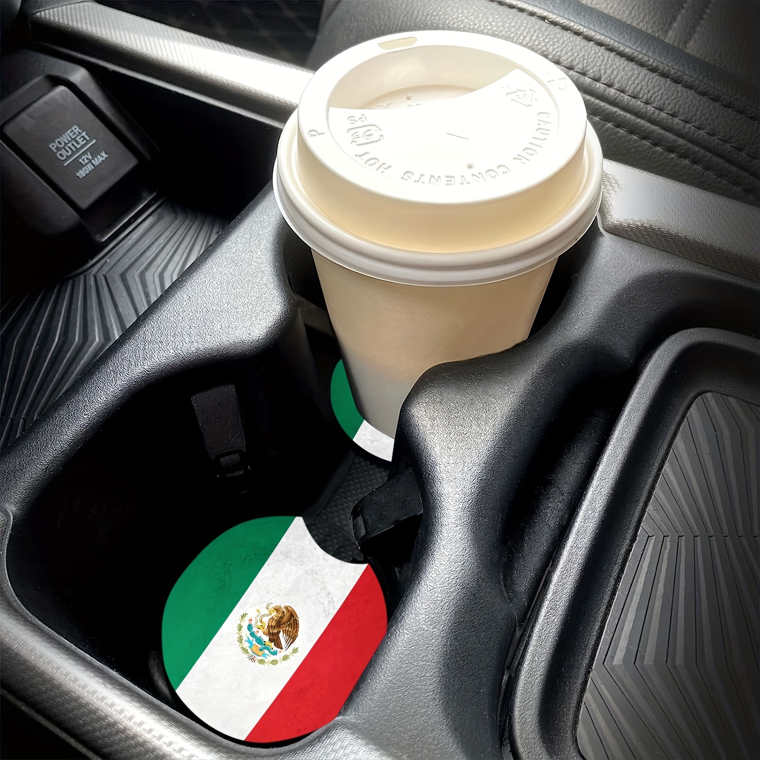 Mexico Car Cup Holder Coaster (Set of 2) — Apedes Flags And Banners