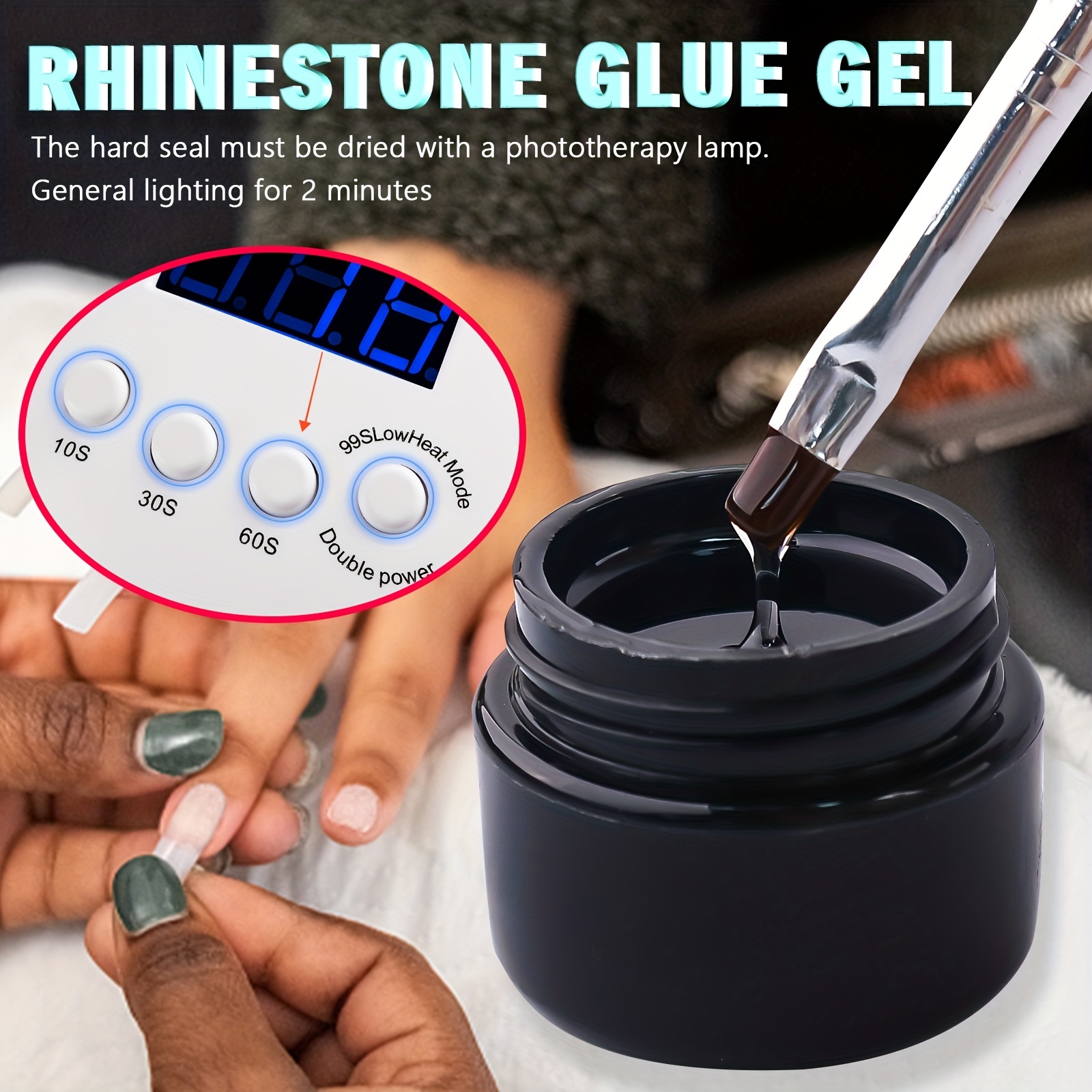Nail Rhinestone Glue Gel 30g Super Strong Adhesive Nail Gel For Home Salon  Nail Rhinestone DIY
