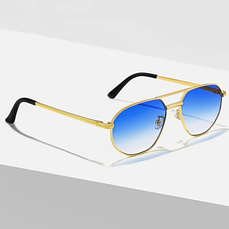 2023 New Mens Sunglasses Vintage Blue Square Sunglasses High