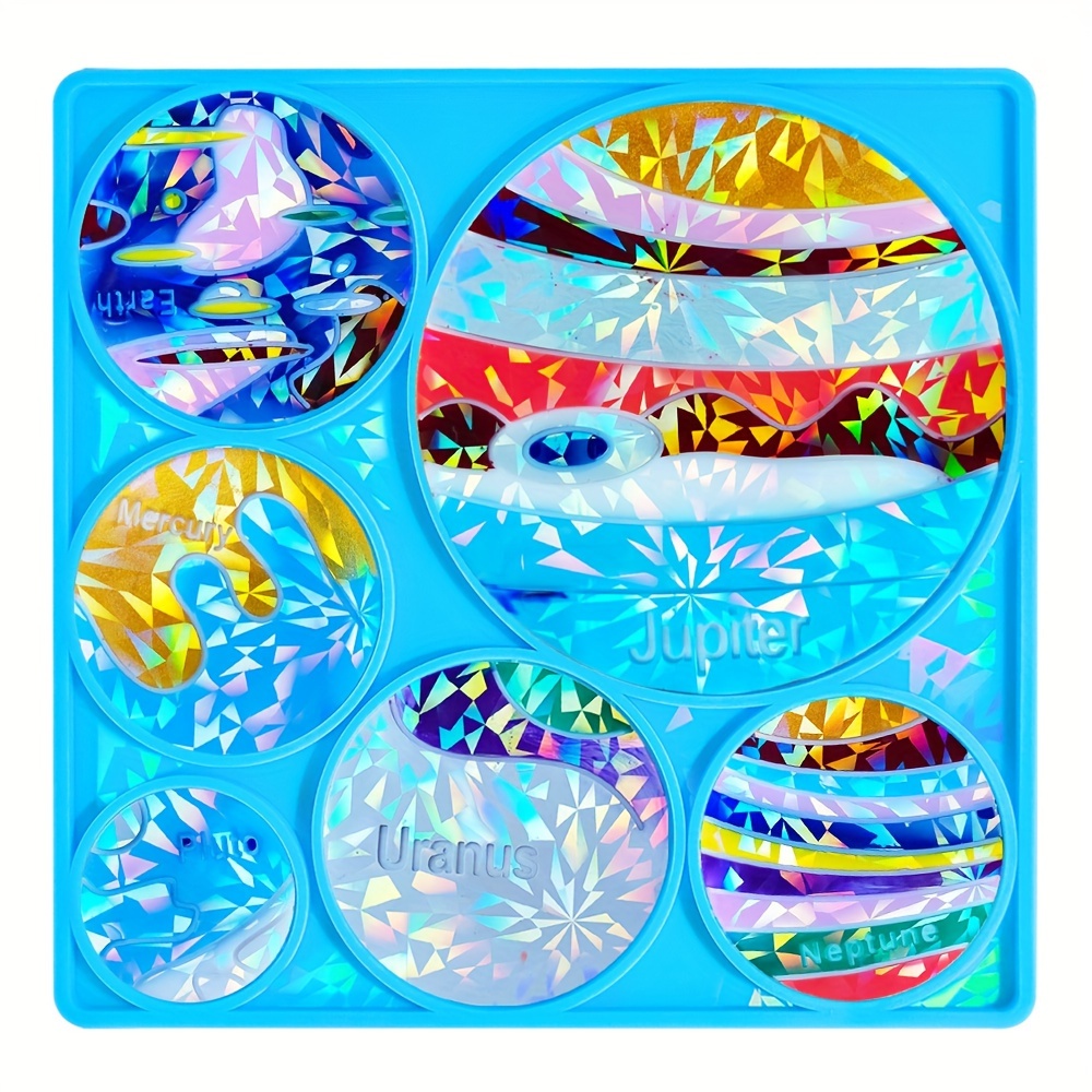 Diy Crystal Epoxy Resin Mold Silicone Holographic Resin Mold - Temu
