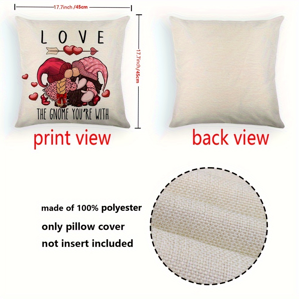 Valentines Day Pillow Covers Love Heart Valentines Day Throw - Temu