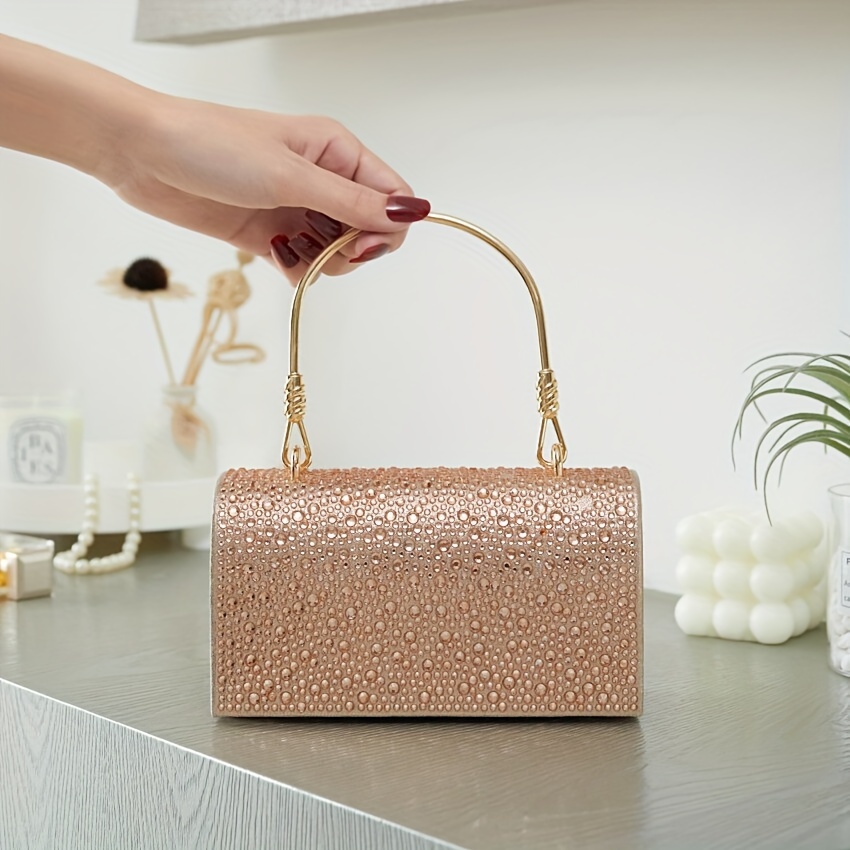 Women Evening Clutch Bag Leather Sparkling Designer Handbag Purse