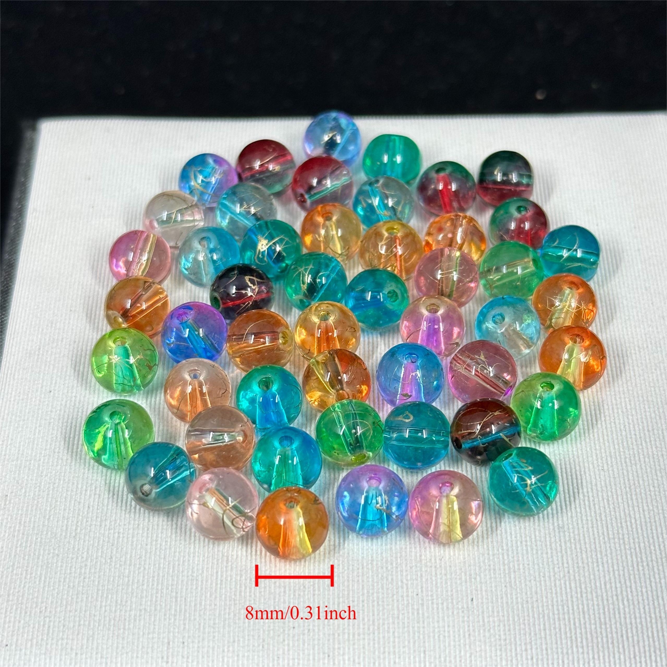 New Glass Crackle Crushed Explosion Flower Beads For Jewelry - Temu