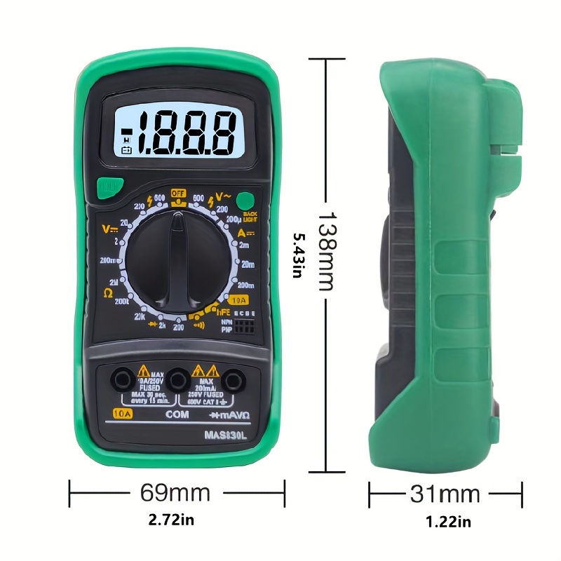 CRAFTSMAN Digital Multimeter Volt AC DC Tester Meter Voltmeter Ohmmeter