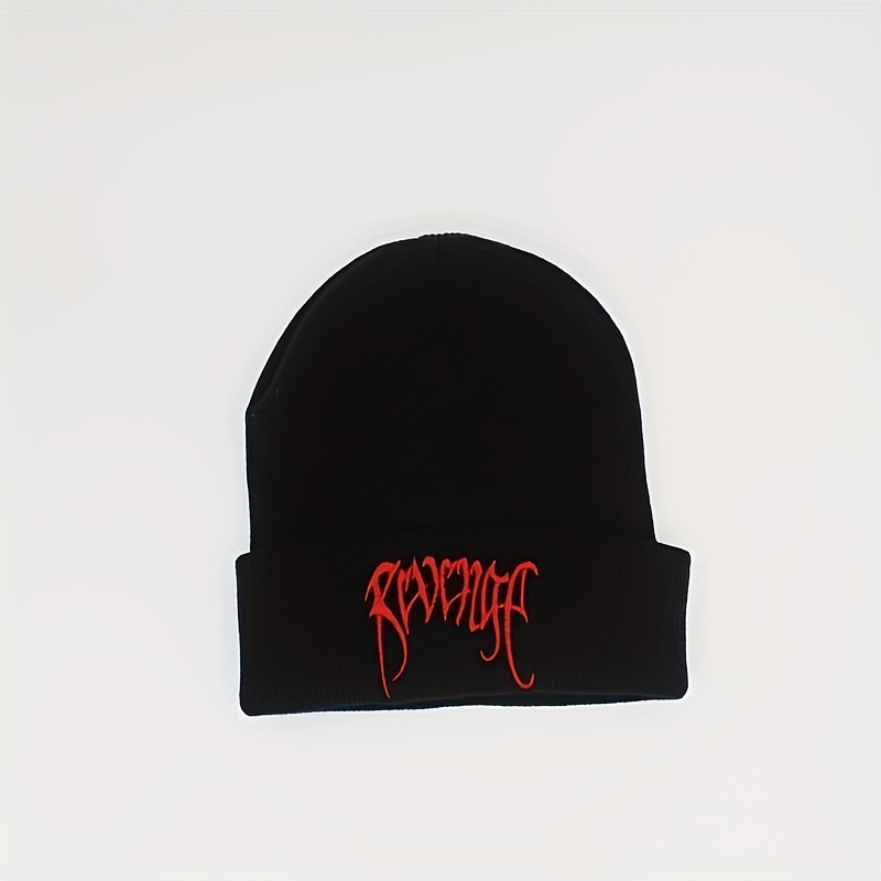 Letter Embroidery Wool Beanie Hooligan Knitted Hat