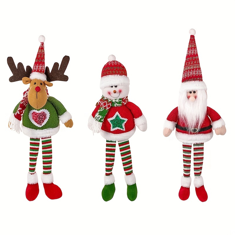 Christmas Old Man Snowman Elk Long Leg Doll Christmas Shopping