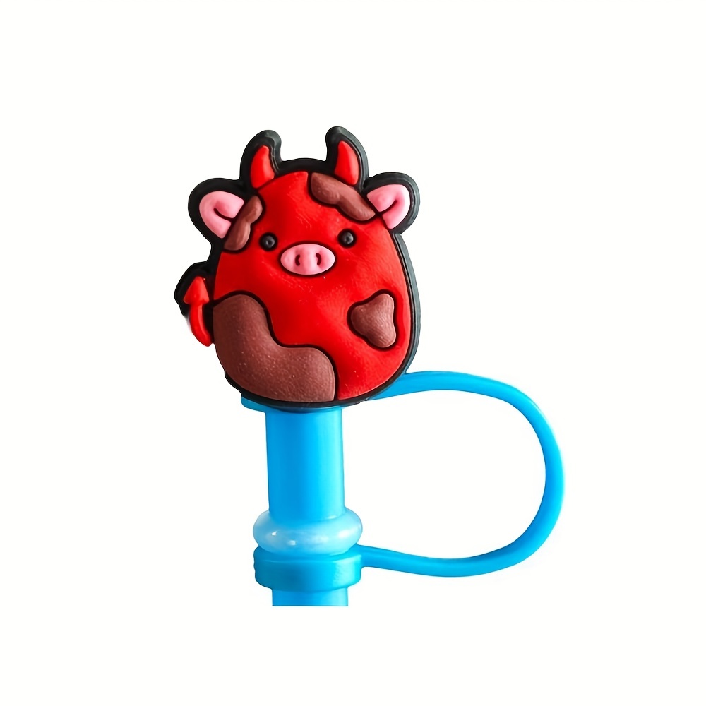 Cute Kawaii Animals Reusable Drinking Straw Plugs Protective - Temu