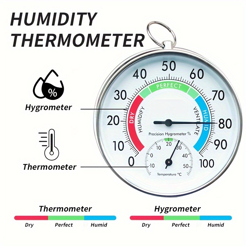 Indoor Thermo-hygrometer, Electronic Hygrograph Lndoor And Outdoor  Thermometers, Digital Temperature And Humidity Indicator, Accurate Room  Thermometer For Home, Bedroom, Office, Greenhouse, Useful Tools - Temu