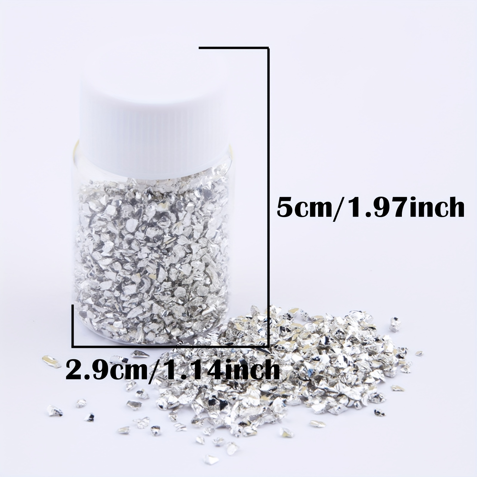 4mm Sequins Silver Hologram Glitter Sparkle Metallic