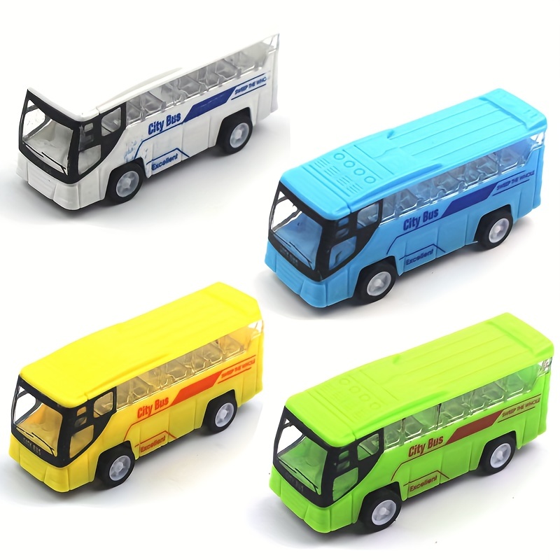 Set 4 Autobuses Juguete Niños ¡regalo Ideal Navidad - Temu