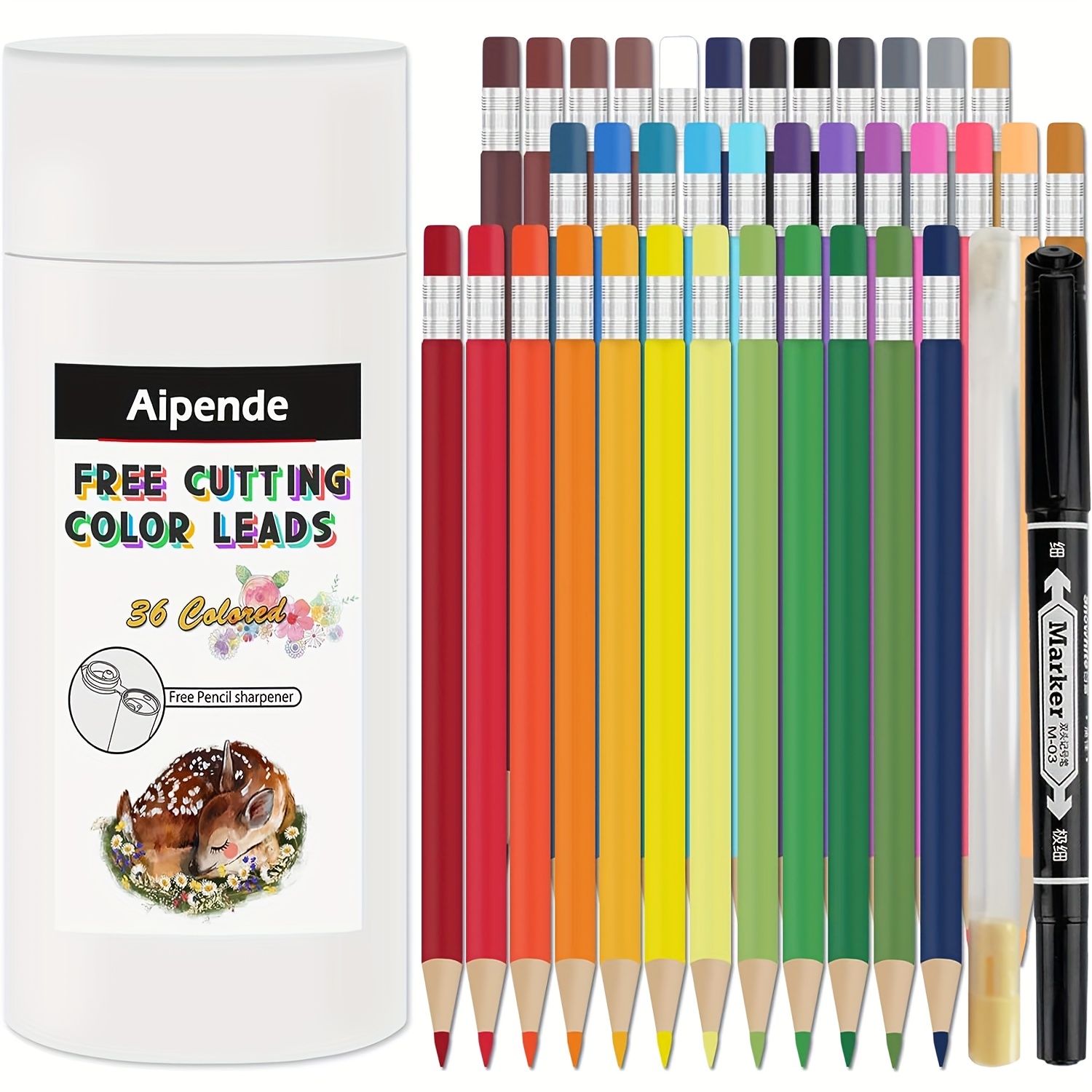 Premier Colored Mechanical Pencils Withsharpener And A Black - Temu