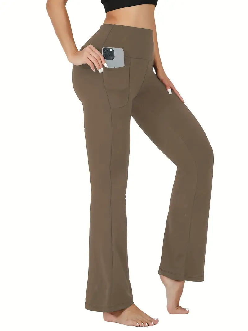 AFITNE Women's Bootcut Yoga Pants with Pockets, High Waisted Tummy Control  Worko