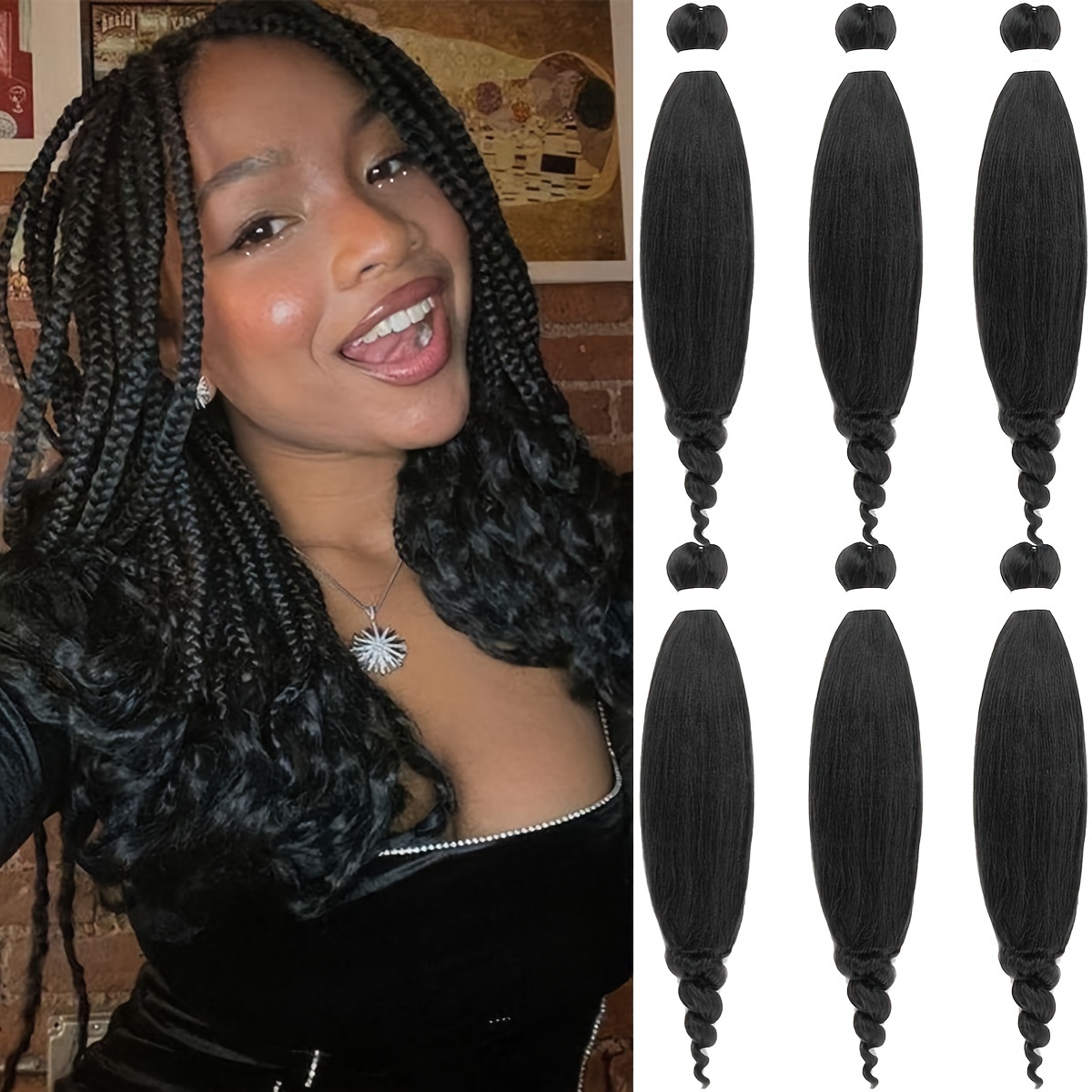 𝗚𝗲𝗺𝗶𝗻𝗶  Curly End Pre-stretched Braiding Hair 20-24 Inch
