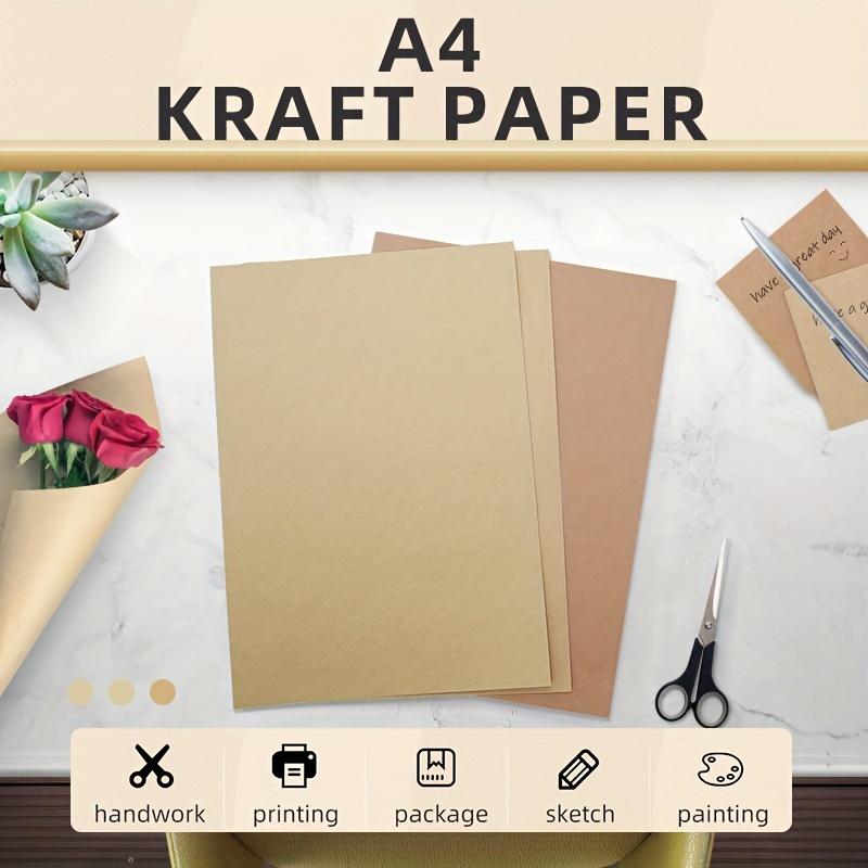 Heavy Brown Kraft Paper Paper 300 Gsm= Cover= Text For Art - Temu
