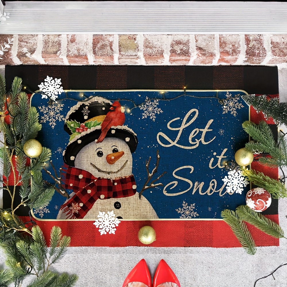 Non slip Doormat Welcome Mat Merry Christmas Snowman Xmas - Temu