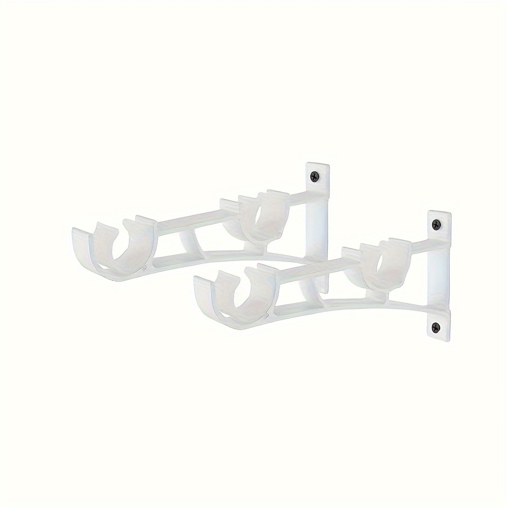 2 Sets Curtain Rod Hooks for Curtains Curtain Pole Holder Roman Pole  Bracket Roman Pole Heavy Iron