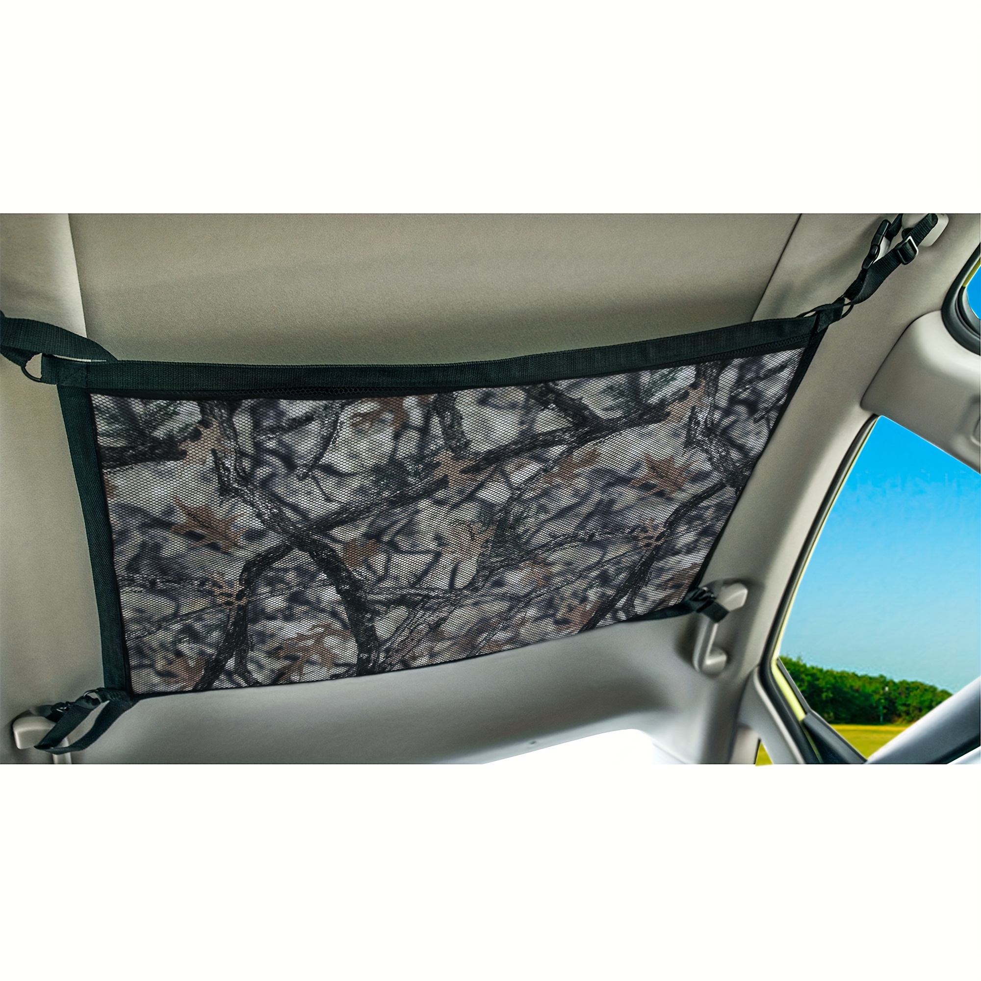 Suv Ceiling Storage Net Fishing Rod Holder Interior Car Roof - Temu