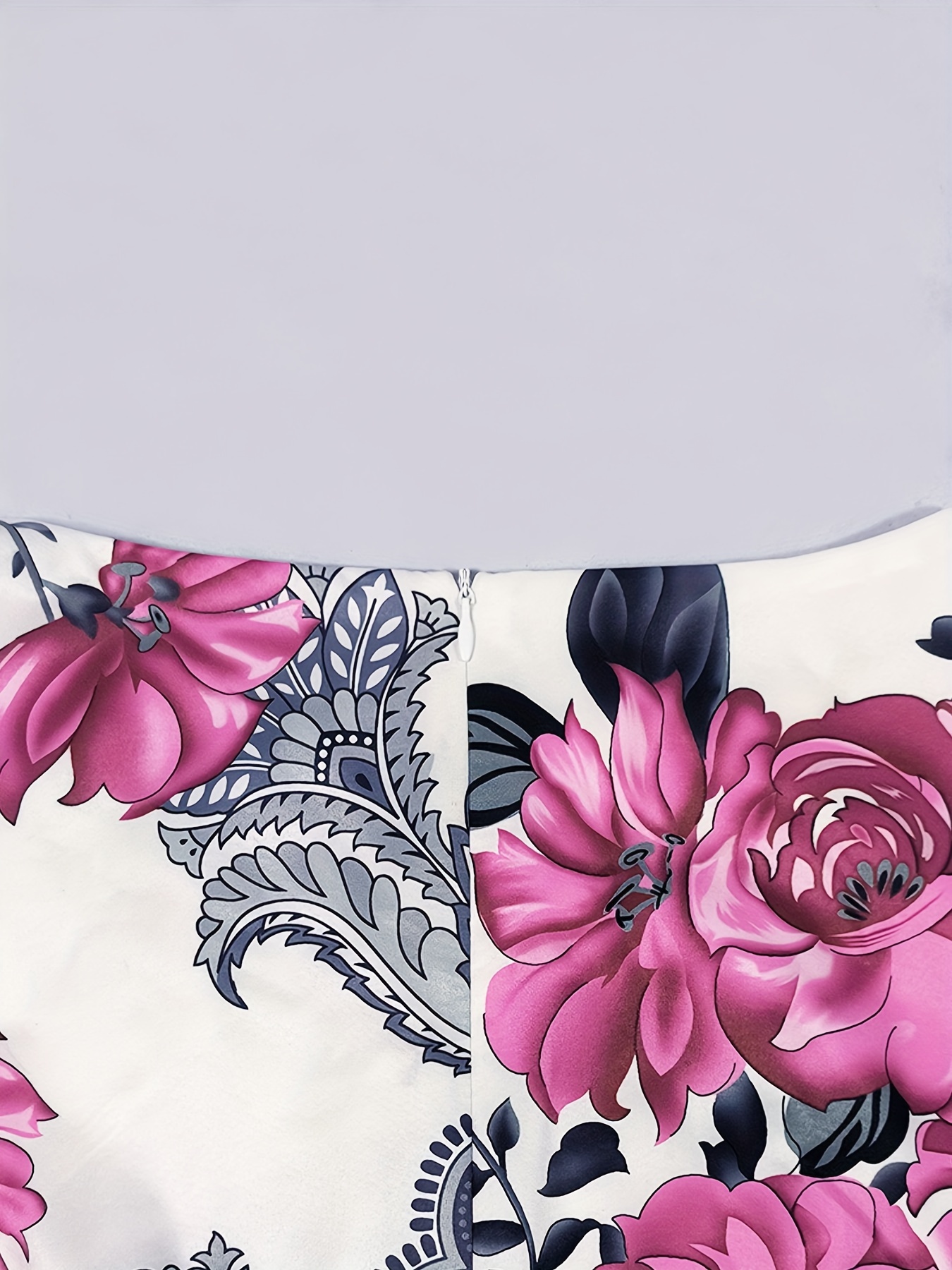 floral paisley pattern swing dress elegant sleeveless bowknot back waist dress womens clothing