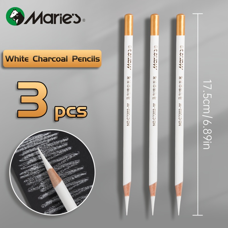 Marie's Sketching Pencil Set - Professional Black & White Charcoal