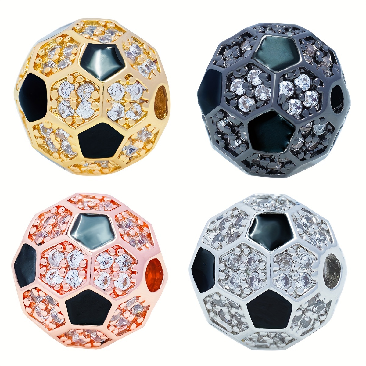 14mm Pewter Football Bead - 4 Pack – Beads, Inc.