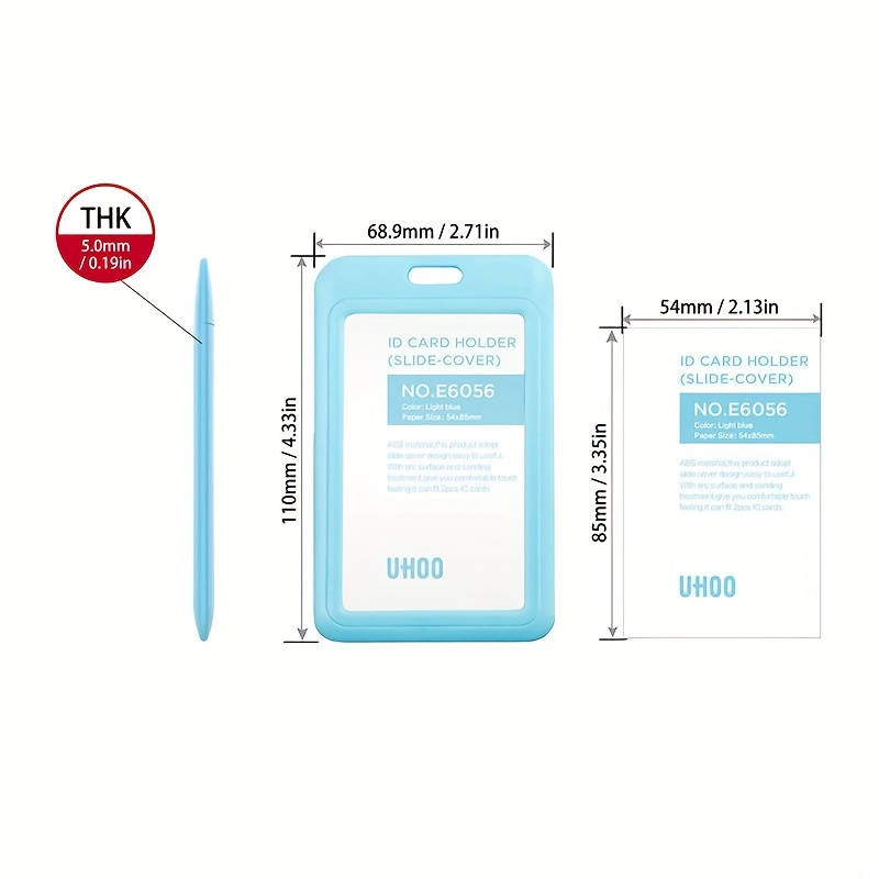 ID badge holder double sided with two slider 