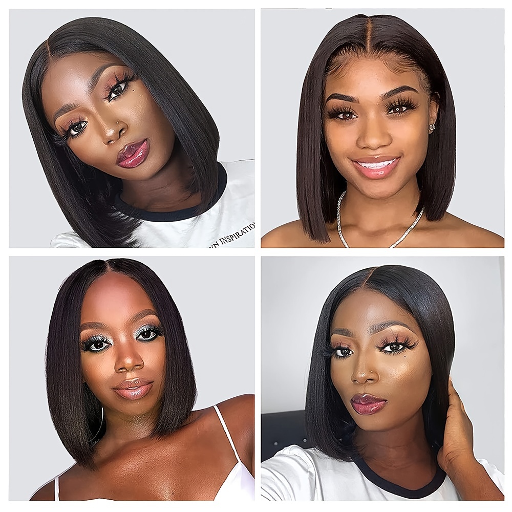 V Part Bob Wig Human Hair Short Bob Wigs For Women Upgrade U Part Wigs Glueless Full Head Clip In Half Wig V Shape Wigs No Leave Out Lace Front Wigs 1