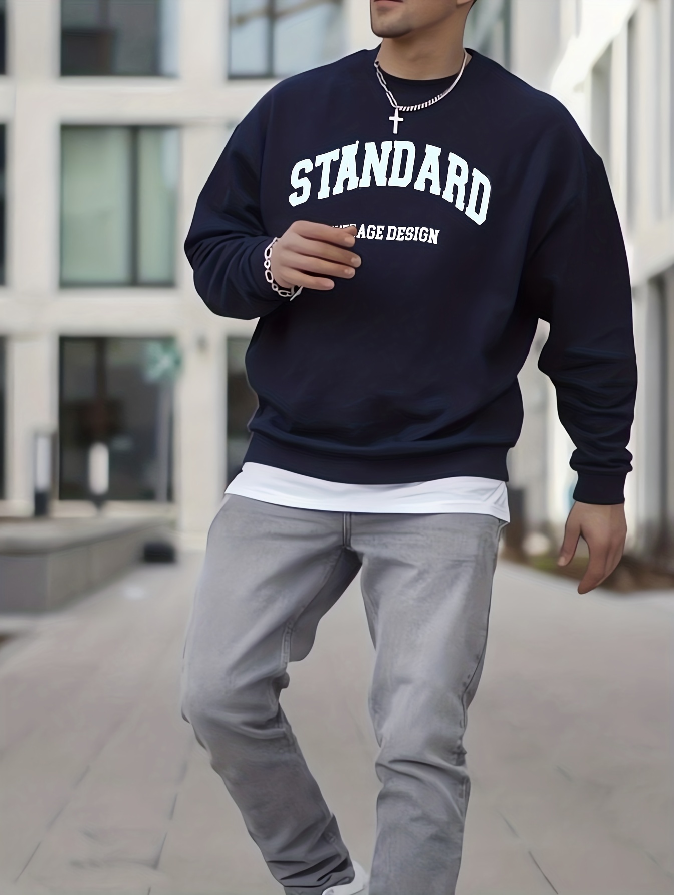 Graphic Standard Crewneck Sweatshirt - Grey